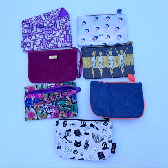 ipsy Other - Ipsy Makeup Bag Bundle – Lot of 7 Cosmetic Pouches Mixed Designs